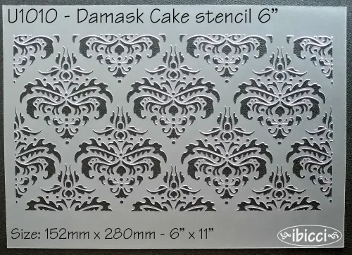 ibicci Damask Cake Stencil - 6"